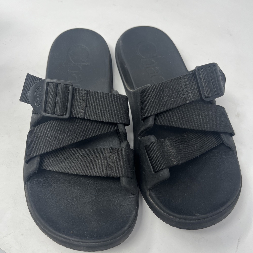 Chaco Chillos Slide Sandals Women's 7 Black Adjustable Strap Sport JCH107818 - Picture 2 of 10